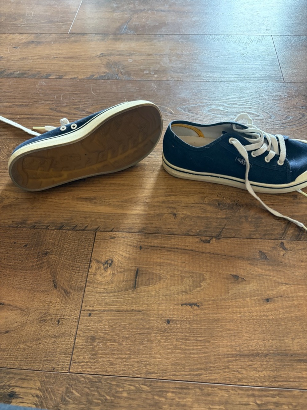 Keen Navy and White Canvas Low-Top Sneaker - Picture 5 of 6